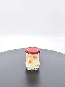 50ml 80ml 100ml 150ml yüksek çakmaktaşı kuş yuva cam kavanoz ile Metal kapak - Product Image 3