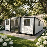 Unité modulaire préfabriquée en acier extensible et pliable de 40 pieds avec équipements de cuisine et de salle de bain préinstallés, montage facile pour maison et commerce