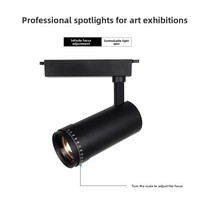 Projecteur sur rail LED COB anti-éblouissement à focalisation réglable, dimmable, original pour puce Lumileds 97Ra, dédié aux musées et galeries d'art