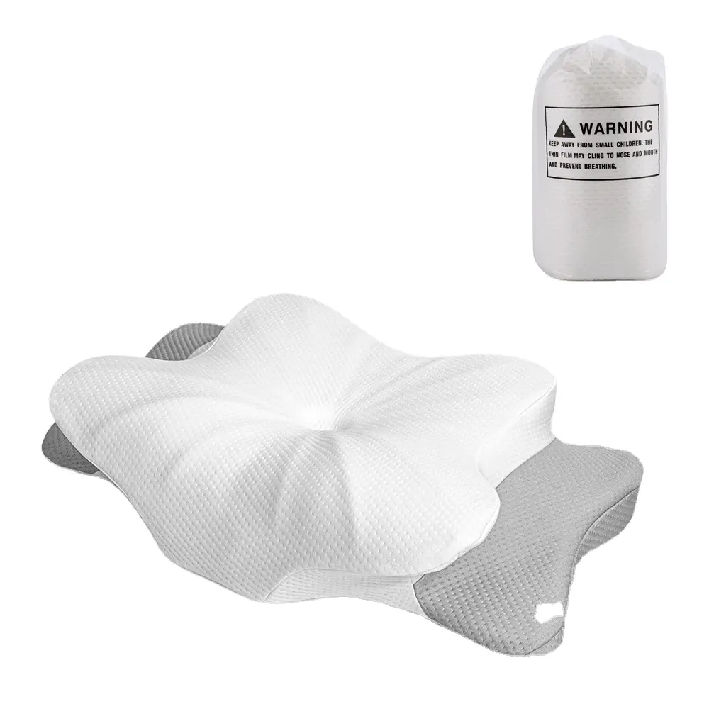首と肩の痛みを和らげるための頸部枕-睡眠用の人間工学に基づいたいびき防止サイドスリーパー枕-クイーンサイズの枕
