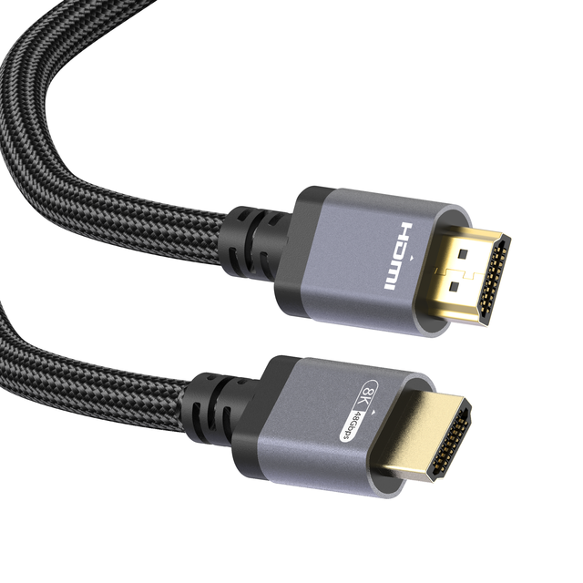 High Speed 48Gbps 8K HDMI Cable 60Hz 4K 120Hz EARC Nylon Braided Aluminum Alloy Shell HD Audio Video Cord for TV Monitor Laptop