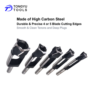 Bộ mũi khoan tạo lỗ chìm và chốt gỗ 5 chiếc, kích thước 3/8-1 inch, cán 1/2 inch, dụng cụ làm chốt gỗ cho đồ gỗ - Product Image 5