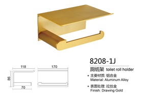 Nuevo diseño buena calidad aluminio precio barato Hotel <span class=keywords><strong>accesorios</strong></span> de <span class=keywords><strong>baño</strong></span> de oro - Product Image 4