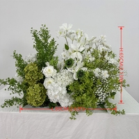 Bouquet de fleurs artificielles en soie, boule de plantes vertes d'hortensia pour l'ouverture de centres commerciaux, guide d'organisation de mariages et arrière-plan de mariage
