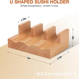 Soporte de madera maciza para torre de sushi, soporte para rollos de sushi, expositor de servicio, soporte multifuncional para bolas de arroz para restaurantes familiares - Product Image 5