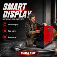 Chauffage de stationnement électrique FOYIN C40-5KW pour tricycle, 5KW, 4 prises, 12V/24V, écran LCD, télécommande, portable