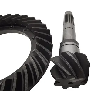 Factory Custom Large Helical Teeth Spiral Bevel Gear Set Crown Wheel Pinion M1.5 M2 M3 M4 M5