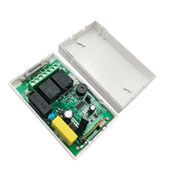 Récepteur de relais 2 canaux 433 MHz AC220V + émetteur RF, interrupteur de commande à distance sans fil pour moteur, marche avant, marche arrière, rideau électrique