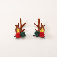 Arbre de noël cheveux arcs renne épingle à cheveux enfants bois oreille pince à cheveux petit clip cheveux accessoires pour enfants bébé