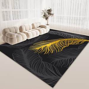Tapis carré en polyester à imprimé abstrait pour salon, canapé, table basse moderne, couverture de chambre à coucher, tapis de chevet pour toute la pièce, vente en gros - Product Image 4