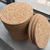 DINGYE Vente en gros de sous-verres ronds multicolores en liège naturel résistant à la chaleur pour la maison et la cuisine
