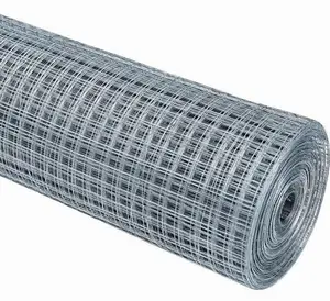 Rede de arame soldada DIY para construção, cerca galvanizada de 5m 10m, rolos de cerca quadrada de 1 "", 1/2 "", 3/4" gaiola para coelho