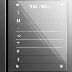 Calendrier magnétique en acrylique pour réfrigérateur, réutilisable, personnalisé, tableau effaçable à sec transparent - Product Image 2