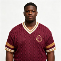 Pull en maille rouge bordeaux brodé sur mesure à col en V et manches courtes avec poignets rayés pour homme – Vente en gros