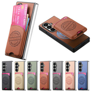 เคสโทรศัพท์ฝาหลังแบบแม่เหล็กไฮบริดทำ<span class=keywords><strong>มือ</strong></span>หนังยีนส์สำหรับ Samsung <span class=keywords><strong>Galaxy</strong></span> <span class=keywords><strong>Z</strong></span> <span class=keywords><strong>Fold</strong></span> 7พร้อมช่องใส่บัตร - Product Image 2