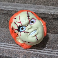 Masques en plastique Chucky sur le thème des films d'horreur pour Halloween Carnaval Masque de cosplay unisexe Accessoires effrayants pour hommes femmes Décoration