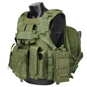 เสื้อกั๊กยุทธวิธีดีไซน์ใหม่ นวัตกรรมกันน้ำ พร้อมระบบ MOLLE ในตัว  กระเป๋าใส่แผ่นเกราะสำหรับกิจกรรมกลางแจ้ง พร้อมกระเป๋าเป้ในตัว - Product Image 2