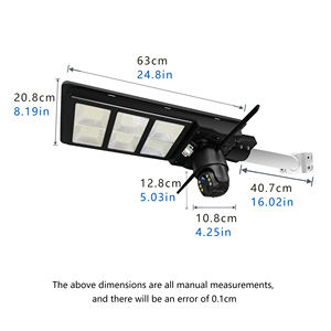 4MP 4G LTE avec CCTV <span class=keywords><strong>batterie</strong></span> au lithium lumière panneau solaire solaire tout en un sécurité caméra solaire lampadaire - Product Image 4