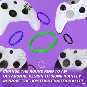 Anillos decorativos octogonales de repuesto de diseño renovado en verde para el control de Xbox Series X/S, versión EXtremeRate ASR. - Product Image 3