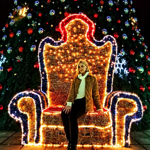 3D <b>LED</b> Christmas Throne <b>Lights</b> for Commercial Holiday Photo Display - Product Image 1