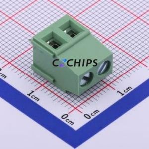 JL500-50802G01 Screw Terminal Block P=5.08mm Connector ( Construction: 1x2P )( Pitch: 5.08mm )( Color: Green ) - Product Image 1