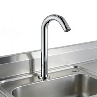 Robinet de lavabo automatique infrarouge commercial en laiton intelligent sans contact pour hôtel