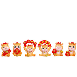 Horse Year <b>Mascot</b> Figurine Resin Cartoon Decoration Chinese New Year Gift Desktop Ornament - Product Image 5