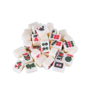 Mini jeu de Mahjong américain, 20 mm, en mélamine, 166 tuiles complètes, jeu de voyage portable et léger - Product Image 4