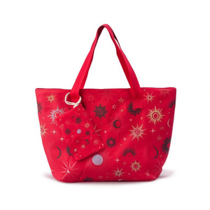 Sac de plage imprimé numérique étoiles et lune 56x36x17cm, petit sac fourre-tout à bandoulière pour femme, idéal pour l'été - Product Image 1