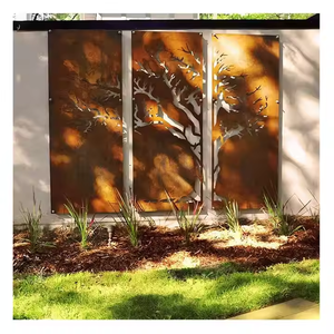 Home Privacy Metal Fence with Anti-Climb <b>Security</b> / Decorative Garden Gate & Yard Screens Panels - Product Image 3
