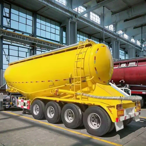 Semi-remorque citerne à ciment en vrac à 4 essieux, pneus 12R22.5, suspension mécanique stable pour le transport logistique de la construction au Sénégal - Product Image 1