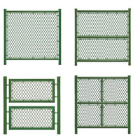 Clôture de terrain de tennis en PVC galvanisé de 6 pieds, filet économique en treillis métallique, clôture facile à assembler, treillis, portails