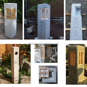 Lanternes de sculpture sur pierre de granit de jardin de style japonais ornements <span class=keywords><strong>Michi</strong></span> Shi Rube Guide Pagode lumière solaire à vendre - Product Image 5