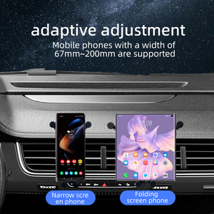 Foldable <b>Screen</b> Air Vent Mount Carbon Car Phone Holder Universal Fit Stable Anti Slip Anti Shake Anti Drop Compatible Narrow - Product Image 5
