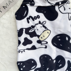 Chemise à imprimé vache pour animaux de compagnie, vêtements d'été légers pour petits et moyens chiens, chats, Teddy Schnauzer, Bichon Frise - Product Image 4