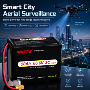Batterie de drone au lithium-ion semi-solide VIWIPOW à haute densité énergétique personnalisée, 20Ah 18s 3C 320wh/kg pour drone UAV - Product Image 1