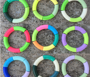 Bracelets extensibles multicolores en forme de barre tubulaire, nouvelle collection de bracelets en macramé dégradé de couleur, cadeaux pour enfants filles, <span class=keywords><strong>2022</strong></span> - Product Image 4