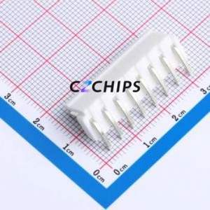 XD-VH-8A8W Wire-to-Board Pin Header Bent Lead Through Hole,P=3.96mm Connector 1x8P 3.96mm Right Angle Insert VH - Product Image 2