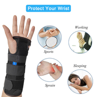 Attelle de poignet universelle respirante et réglable pour le syndrome du canal carpien, 3 pièces, support osseux amovible, polyester nylon orange, Ossur Exoform