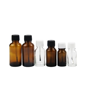 Bouteille en plastique transparente ambrée avec <span class=keywords><strong>brosse</strong></span>, bouchon à <span class=keywords><strong>brosse</strong></span>, colle de retouche, peinture, vernis à ongles, huile essentielle - Product Image 2