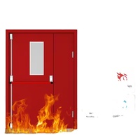Puerta de Vidrio de Acero Inoxidable KABO SD-F Resistente al Fuego y Antirrobo, Certificación CE WH, Aislamiento Acústico, Pantalla Moderna de Fibra de Vidrio