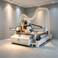 Centre CNC ATC robuste pour le bois 1325 (4x8 pieds) avec changeur d'outils automatique pour la découpe et la gravure de portes d'armoires et de panneaux MDF