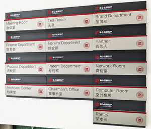 Sikatu colorido LED acrílico cuenta Braille signo Metal Ada toldo y señalización de plástico para edificios de parques de oficinas hospitales y escuelas - Product Image 3