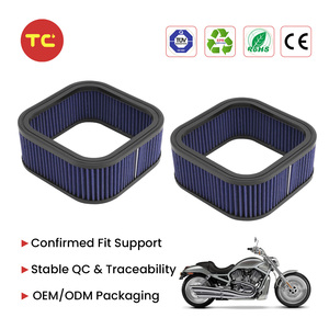 Filtro Aria per Moto Sostitutivo HD-1102 29437-01 29437-01A EO82A6 per <span class=keywords><strong>Harley</strong></span> V-ROD <span class=keywords><strong>VRSC</strong></span> 69CI 2002-2006 - Product Image 1