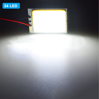 Ampoules LED Festoon 24/36/48 LED T10 W5W, lumière LED COB 12V 6500K, blanc, pour l'intérieur de la voiture, plafonnier, lampes de lecture, lampes de coffre