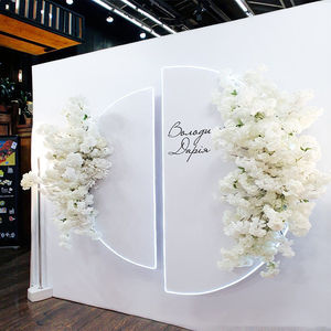 LEDA New Product White Square <b>Wedding</b> LED Acrylic <b>Backdrop</b> <b>Stand</b> <b>Wedding</b> Decoration - Product Image 1