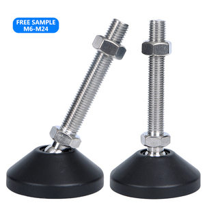 Tùy chỉnh Nylon cố định D50 M10 L50 cấu hình thấp chủ đề thép không gỉ có thể điều chỉnh chân cao su chân san lấp mặt bằng snookerm8 3 cm - Product Image 3