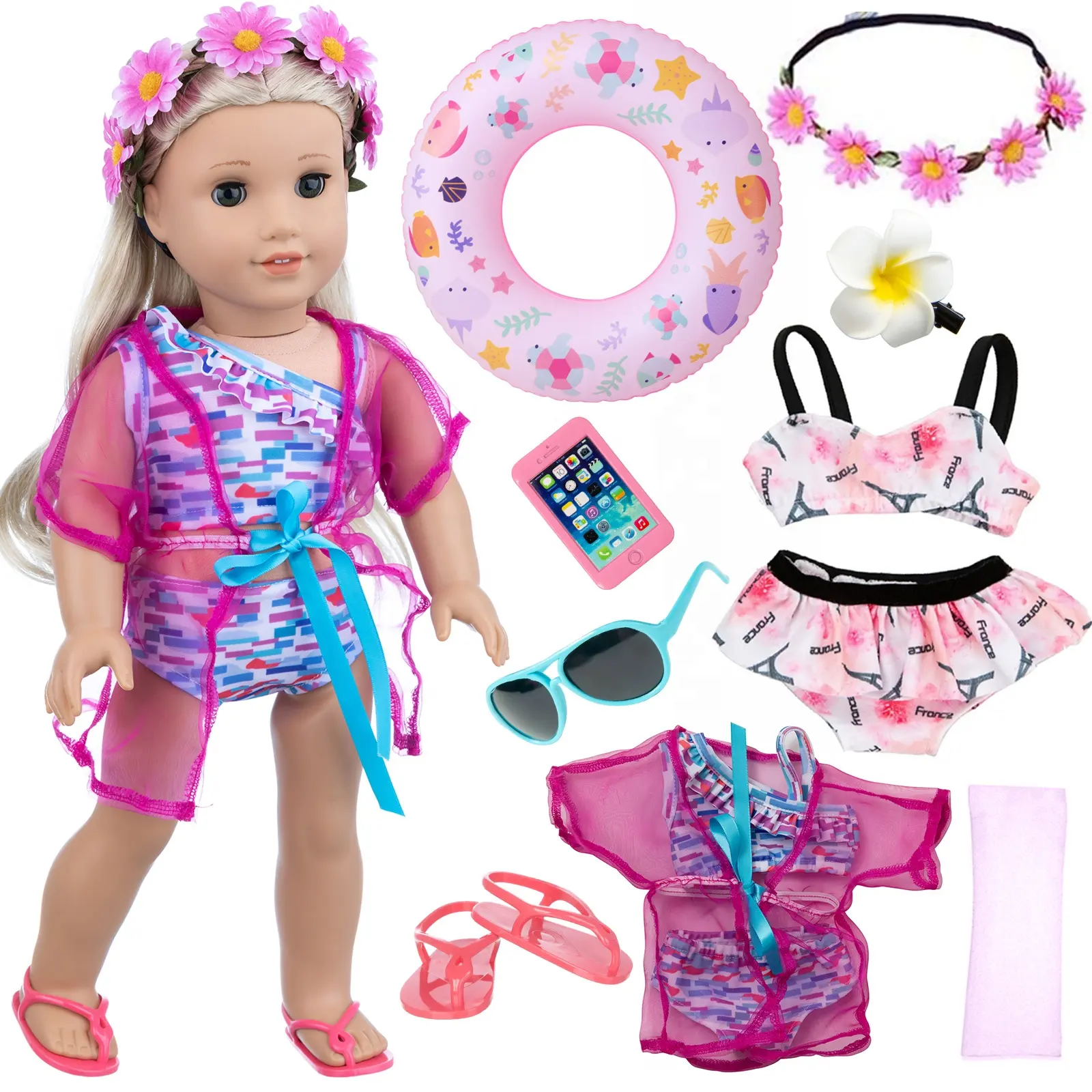 Conjunto de accesorios de traje de baño para muñeca, novedad, oferta, 18 pulgadas