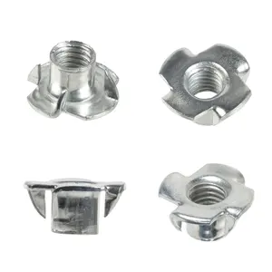 Manufacturers Wholesale DIN1624 4-Pronged Insert T Nut Stainless Steel 4 Claw Tee Nut