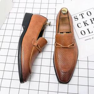 Zapatos de Vestir de Cuero Genuino Transpirables de Alta Calidad para Hombre, Estilo Retro con Malla, Zapatos Formales de Negocios que Aumentan la Altura - Product Image 3